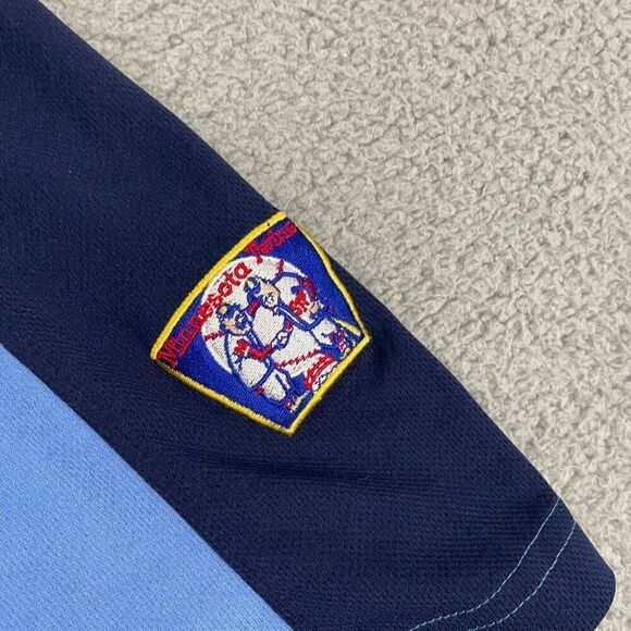 Minnesota Twins Cooperstown Collection Jersey Men XL Blue MLB Embroidered Patch - Picture 3 of 12